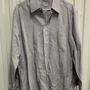 Armani collection Italy grey long sleeve button up dress shirt Men’s Size 16